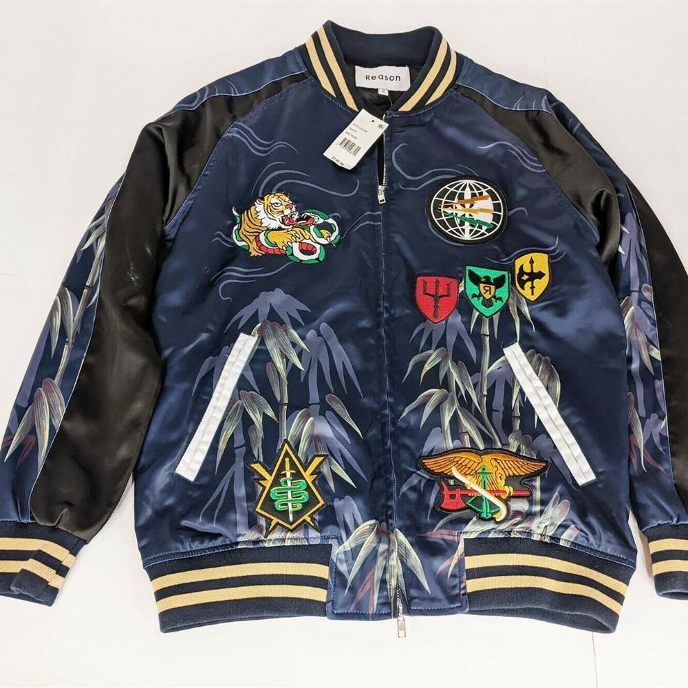 REASON BAD KIDS WORLWIDE TIGER BOMBER JACKET MED